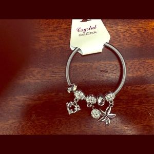 Silver charm bracelet